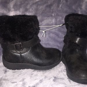 Black toddler boots  size 8